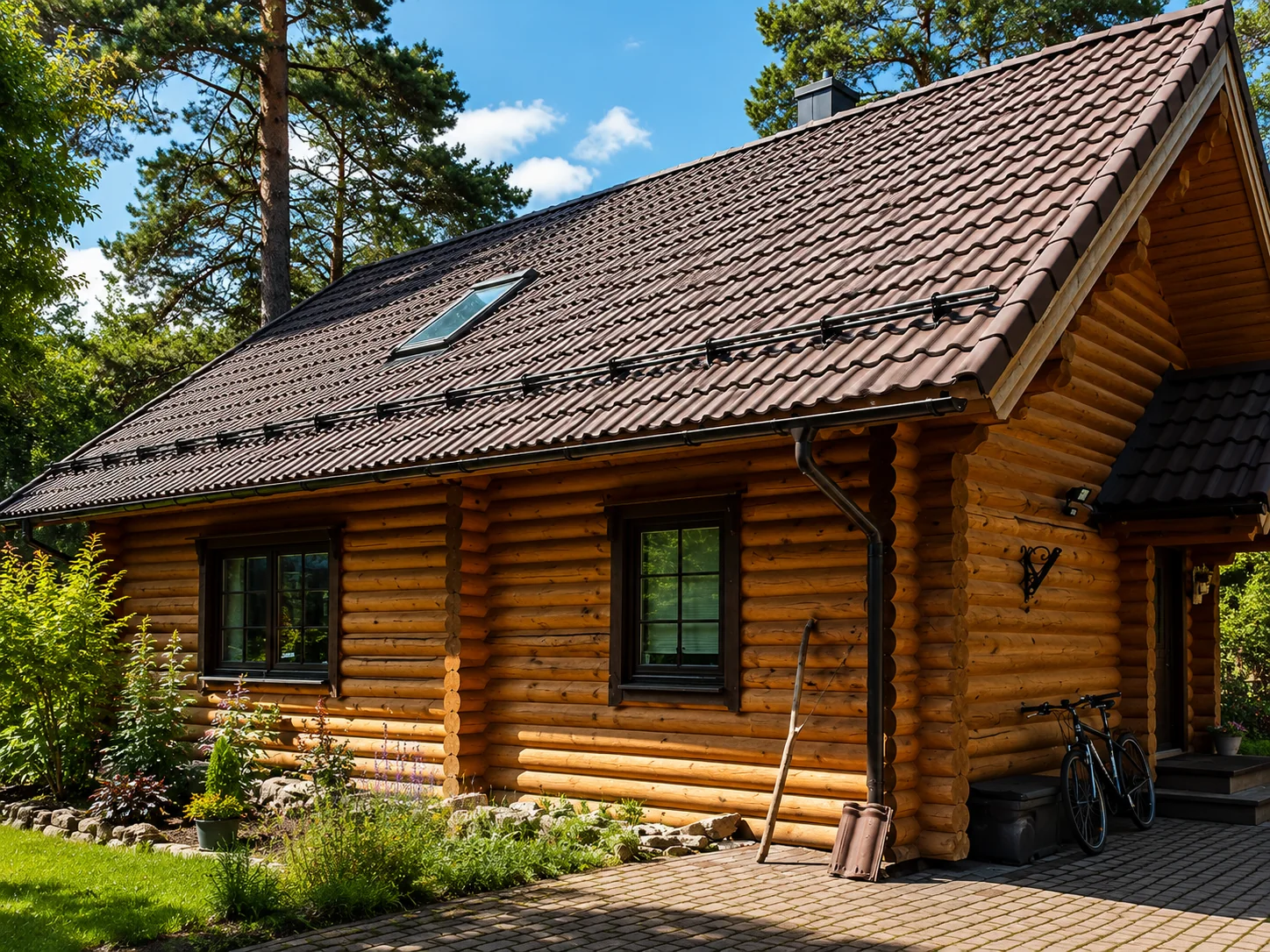 Hooldatud puitmaja välispind